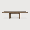 Teak double extendable dining table