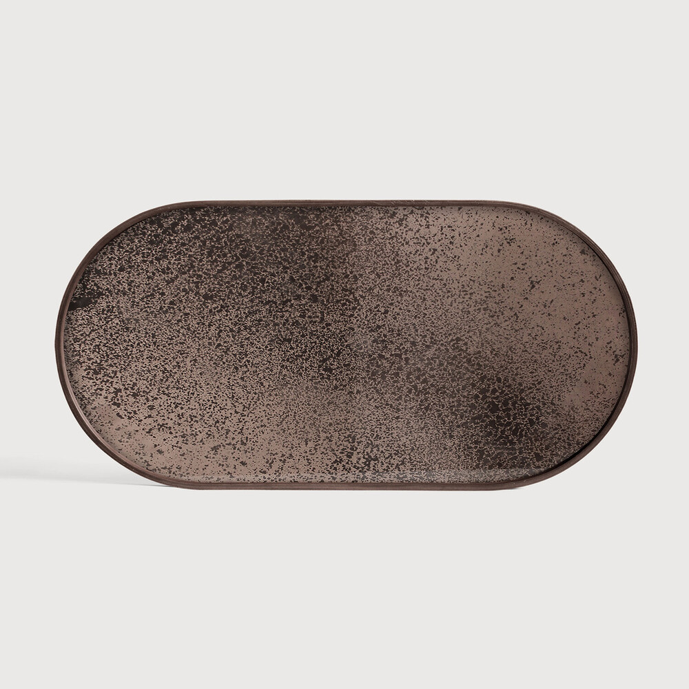 [20560*] Bronze mirror tray - oblong