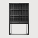 Oak Burung black storage cupboard