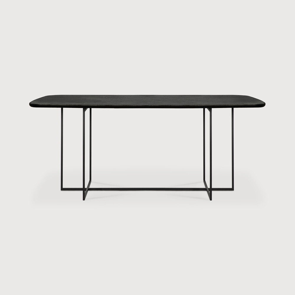 Oak Arc black dining table