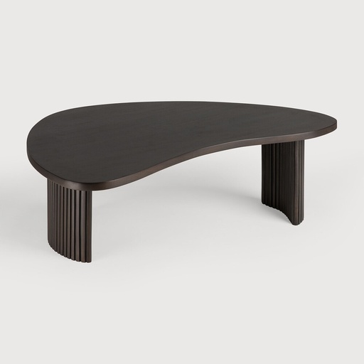[35008] Table basse Boomerang Acajou (85x77x29cm)