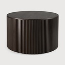 Mahogany Roller Max dark brown round coffee table