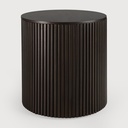 Mahogany Roller Max dark brown round side table