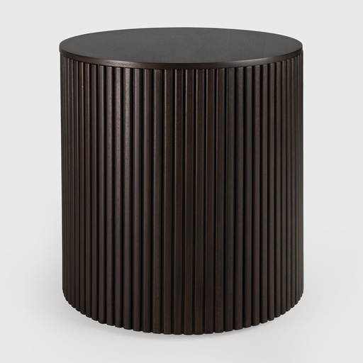 [35003*] Mahogany Roller Max dark brown round side table