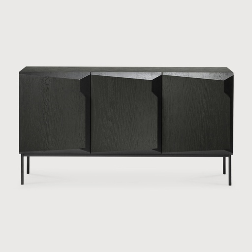 [50437*] Stairs sideboard - 3 doors (Oak Black)