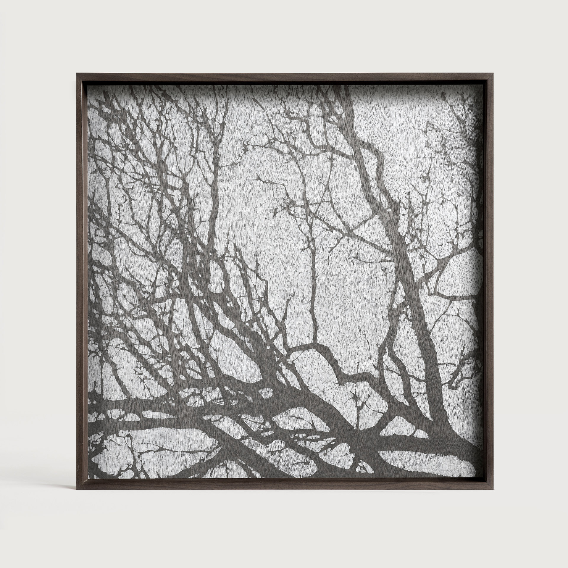 [20568R] White Tree wooden tray