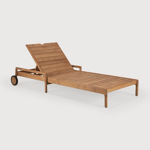 [10256*] Teak Jack outdoor adjustable lounger - wooden frame